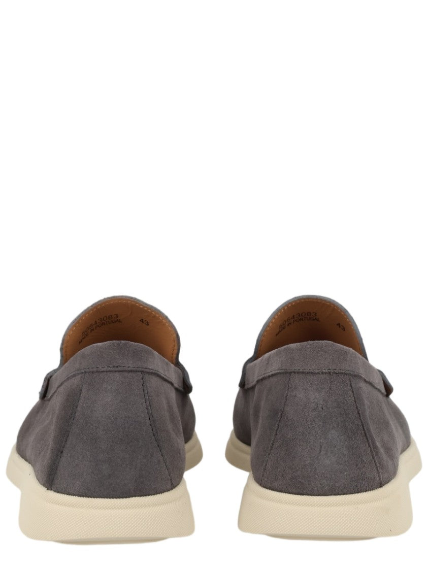 Boss Boss Cow Suede Textured Loafers