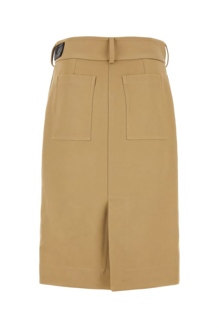 Bottega Veneta Tailored Midi Skirt With Unique Wrap Design