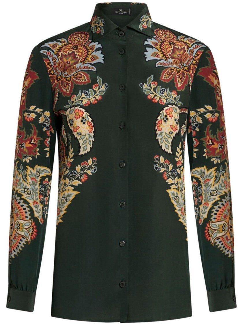 Etro Paisley-Print Silk Shirt