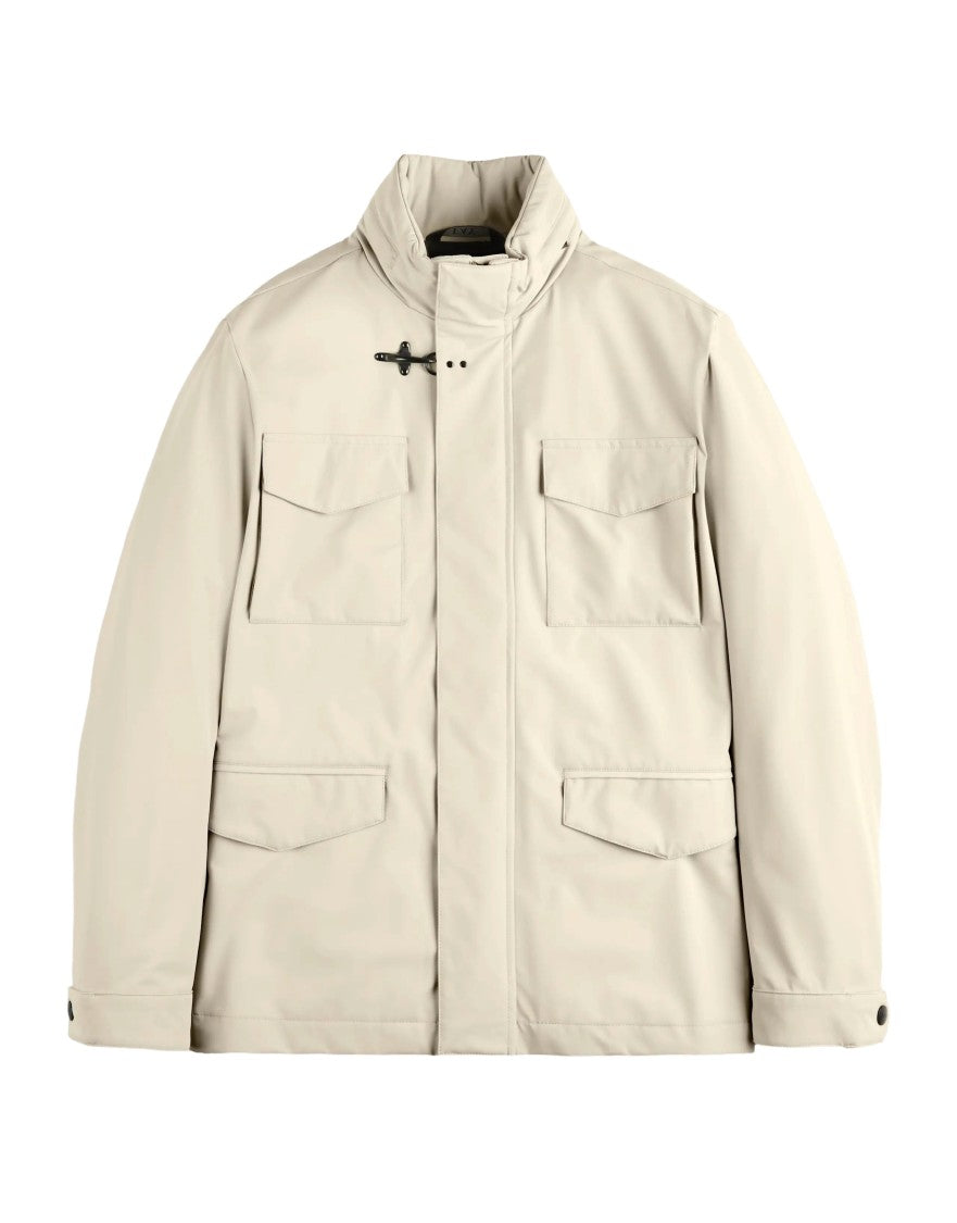 Fay Medium Tan Field Stretch Utility Jacket