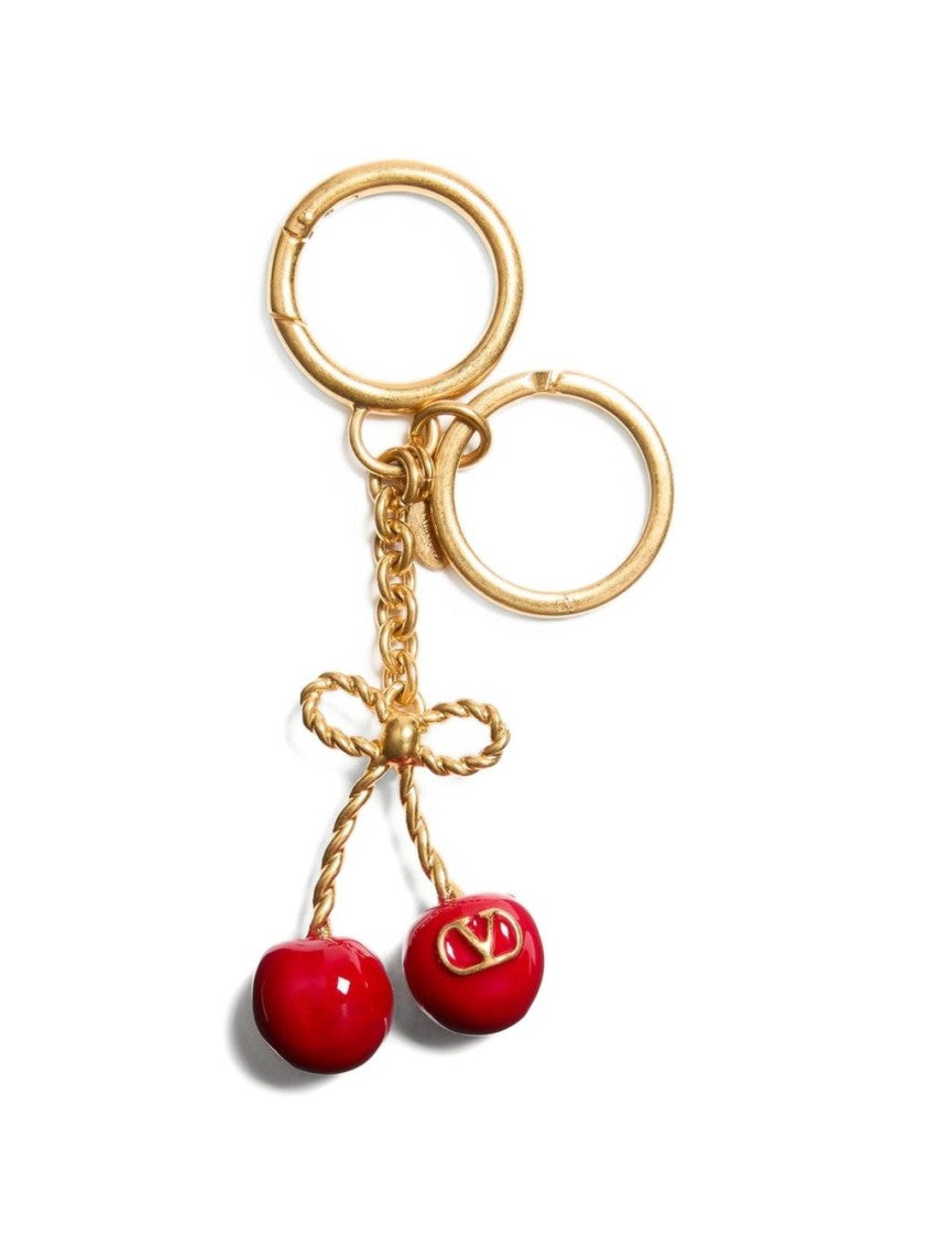 Valentino Garavani Playful Gold-Tone Cherry Keychain