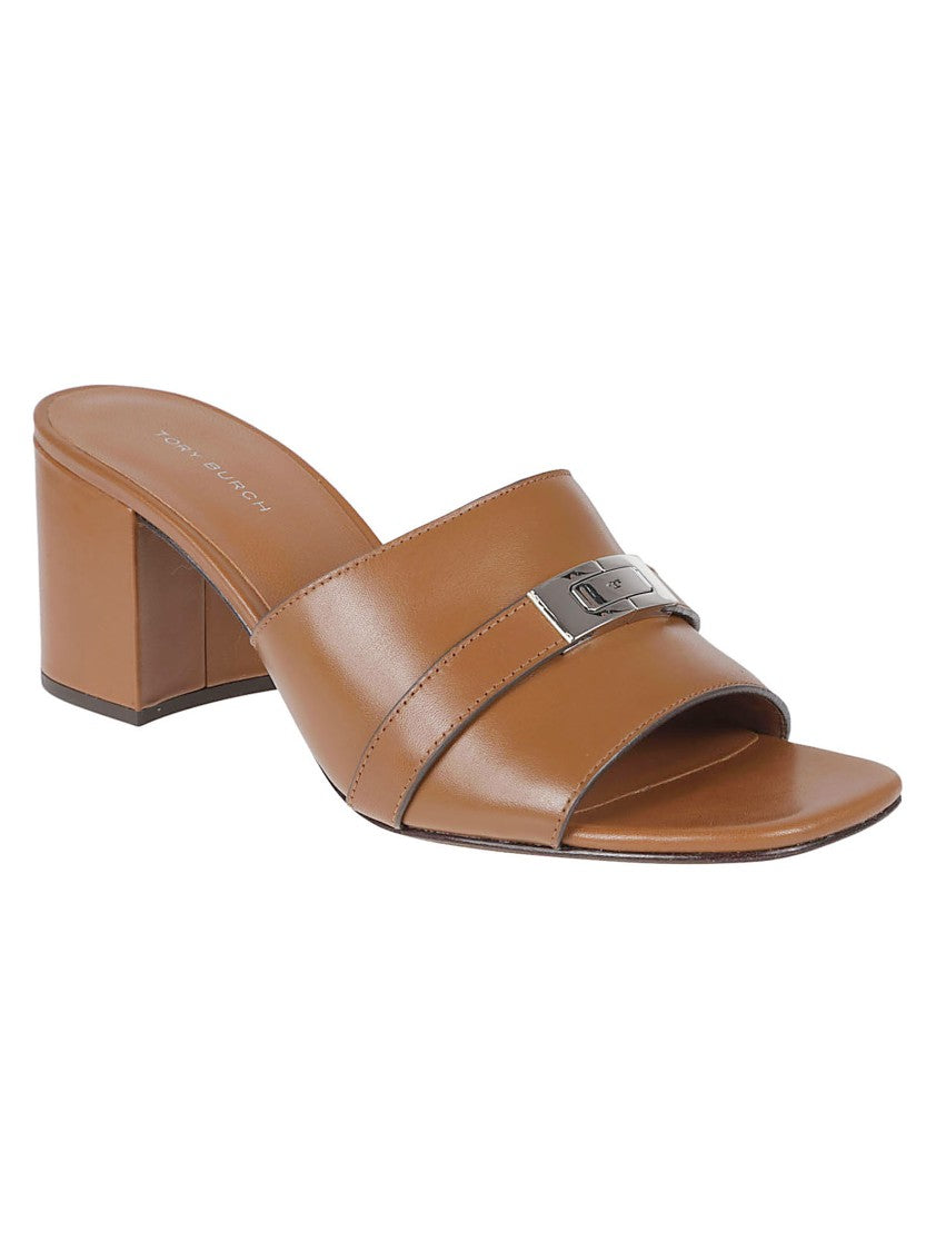 Tory Burch Mule With T-Shaped Metallic Buckle