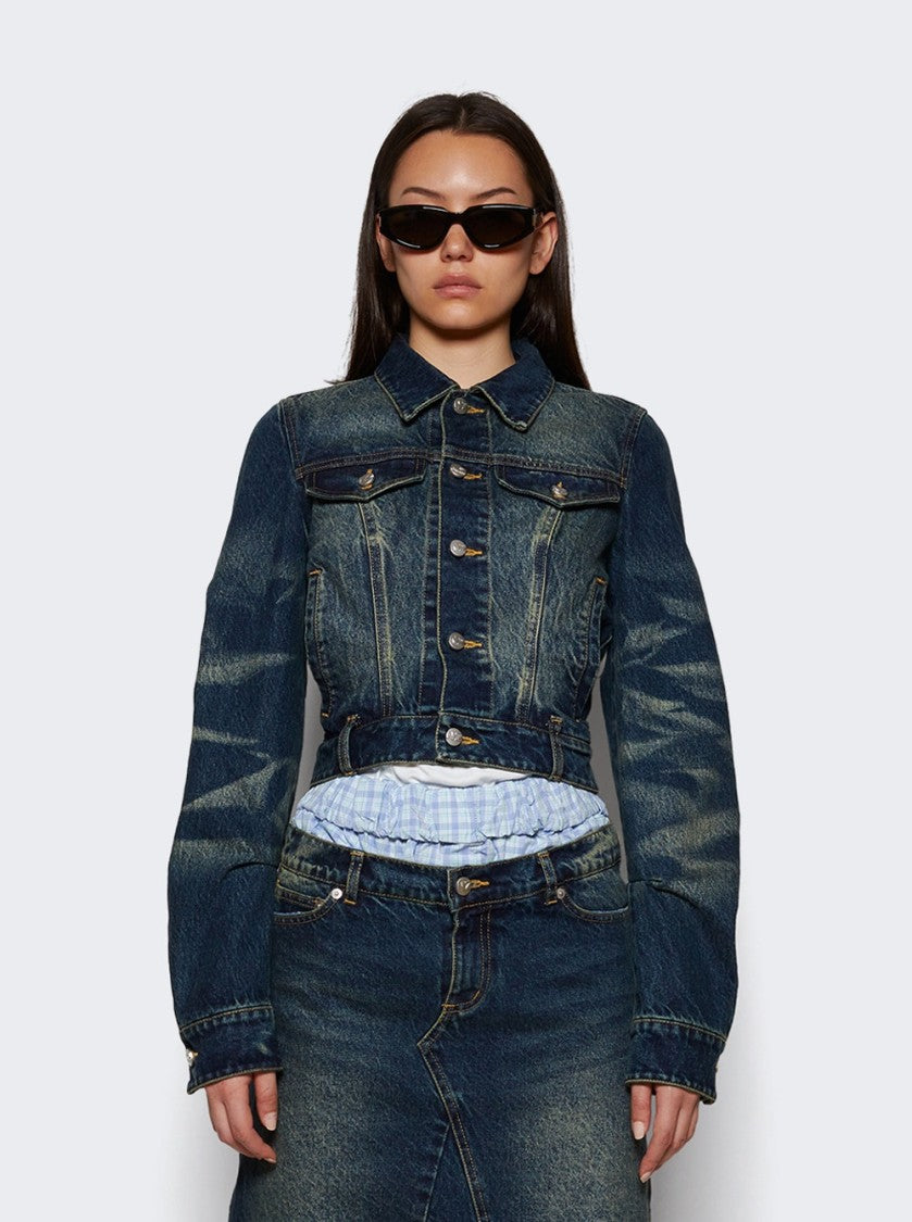 Natasha Zinko Treated Denim Jacket Light Wash