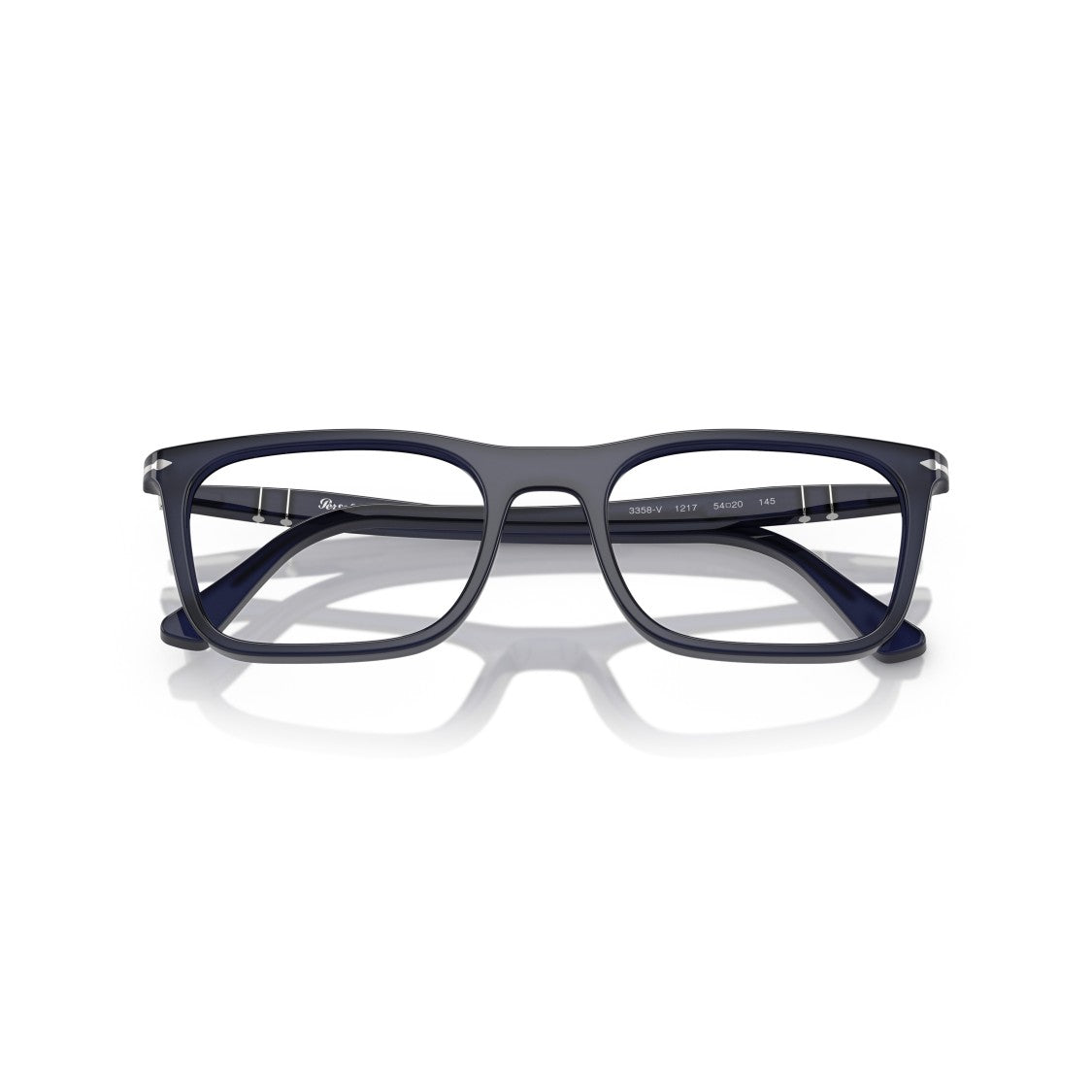 Persol 0Po3358v Rectangular Acetate Eyeglasses With Subtle Metallic Details