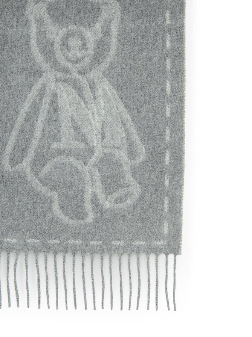 Max Mara Grey Cashmere Scarf