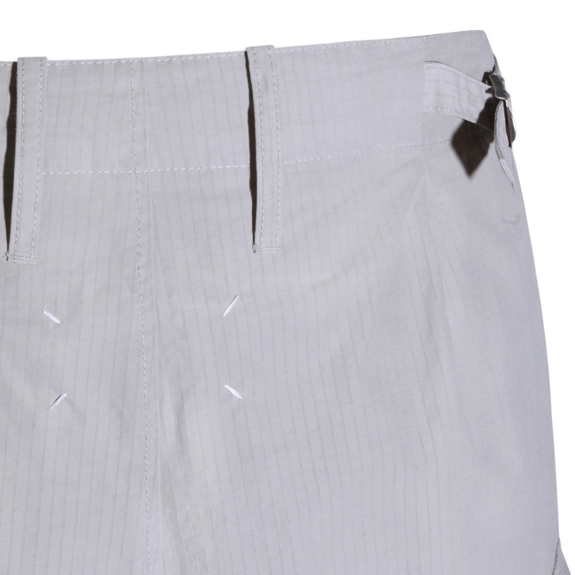 Maison Margiela Relaxed Fit Beige Trousers With Pinstripe Texture