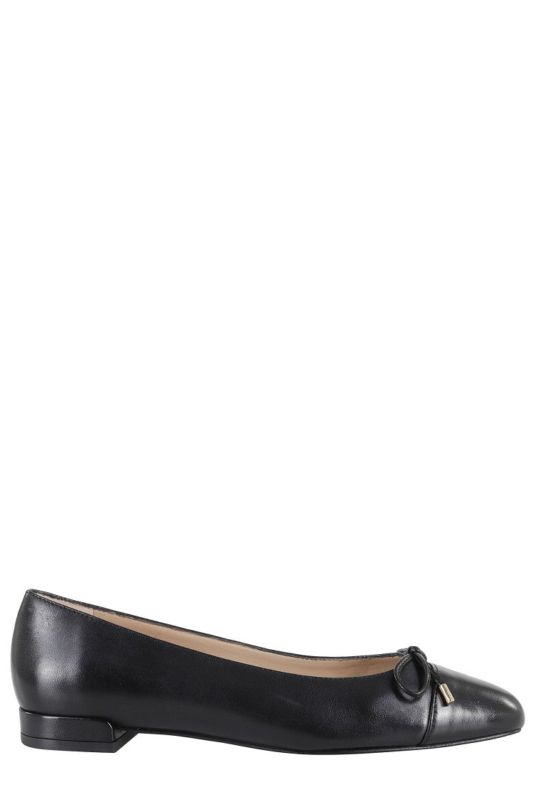 Stuart Weitzman Bow Pointed Almond Toe Ballerina Flat