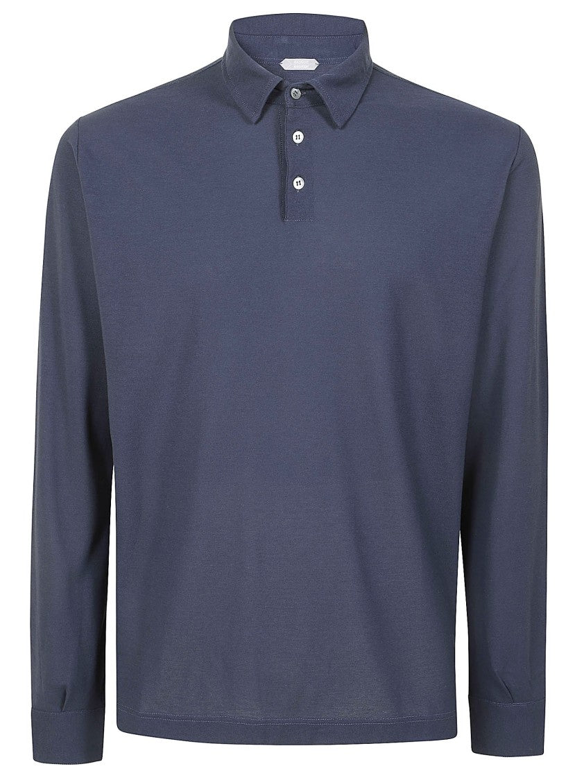Zanone Long-Sleeved Tailored Polo Shirt With Classic Collar