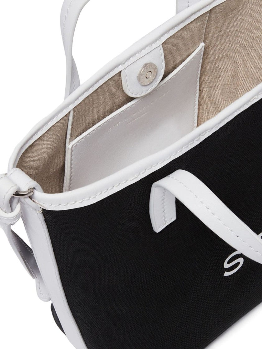 Stella Mccartney Canvas Tote Bag With Contrasting Logo Prints