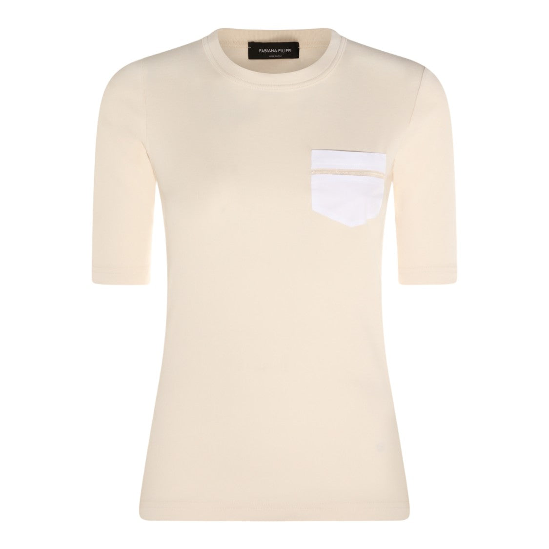 Fabiana Filippi Short-Sleeve T-Shirt With Contrast Pocket Detail