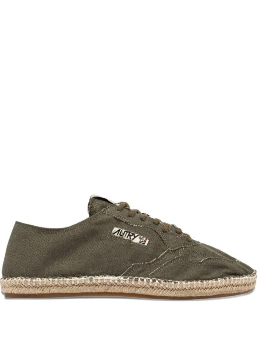 Autry Canvas Espadrilles With Jacquard Logo And Summer Motif
