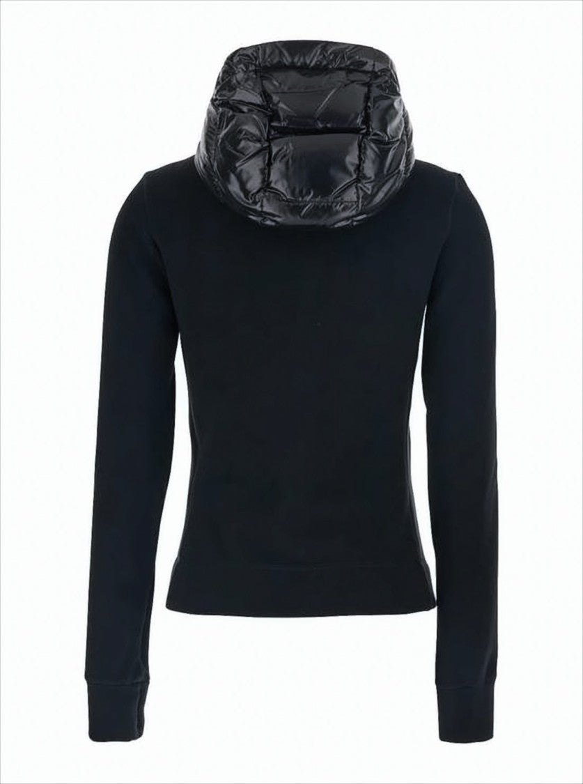 Moncler Fitted Black Quilted Jacket With Front