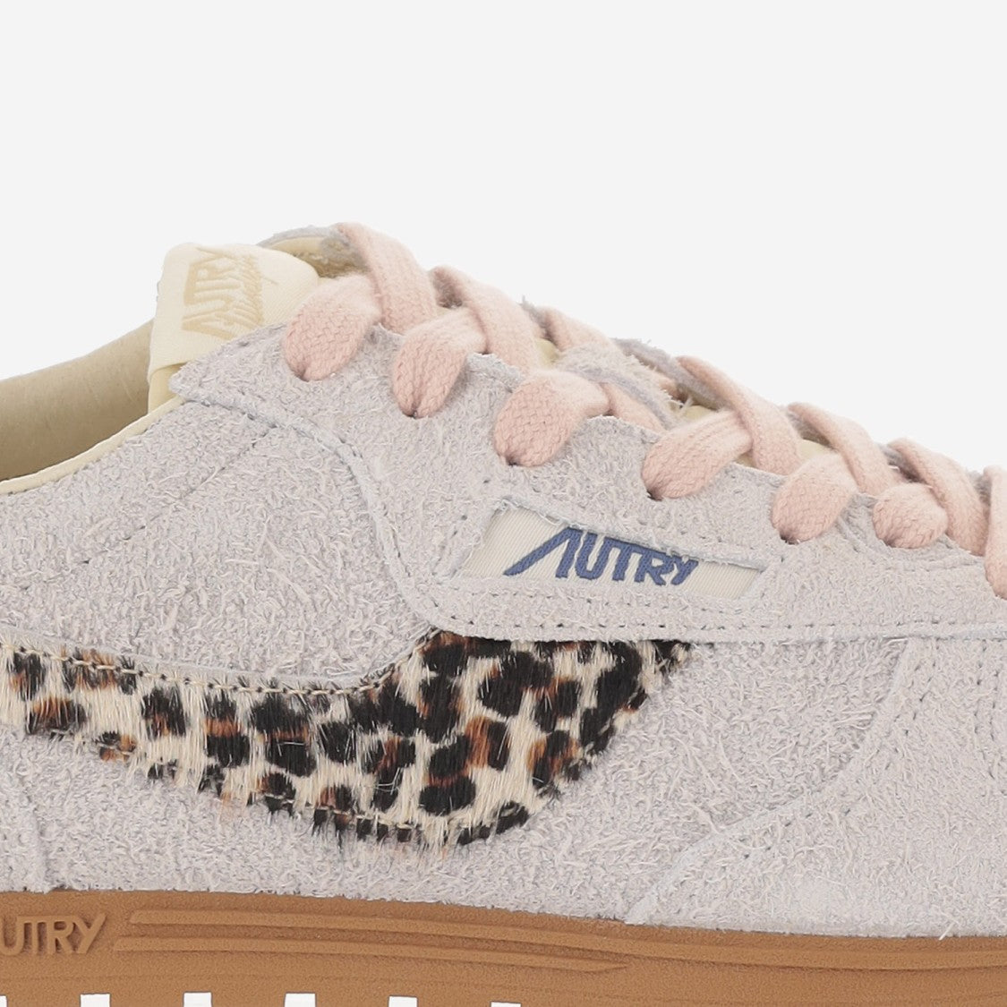 Autry Windspin Suede Sneakers With Animal Print Inserts