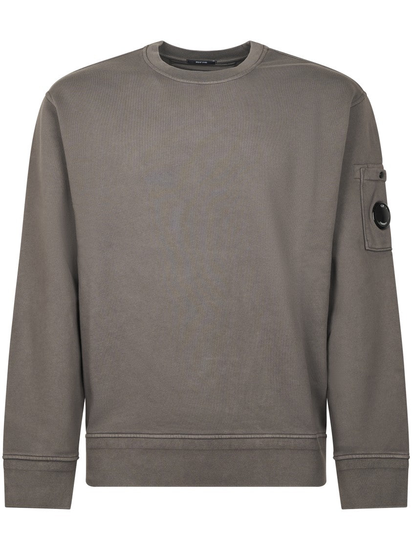 C.P. Company Cotton Diagonal Fleece Crewneck Sweatshirt