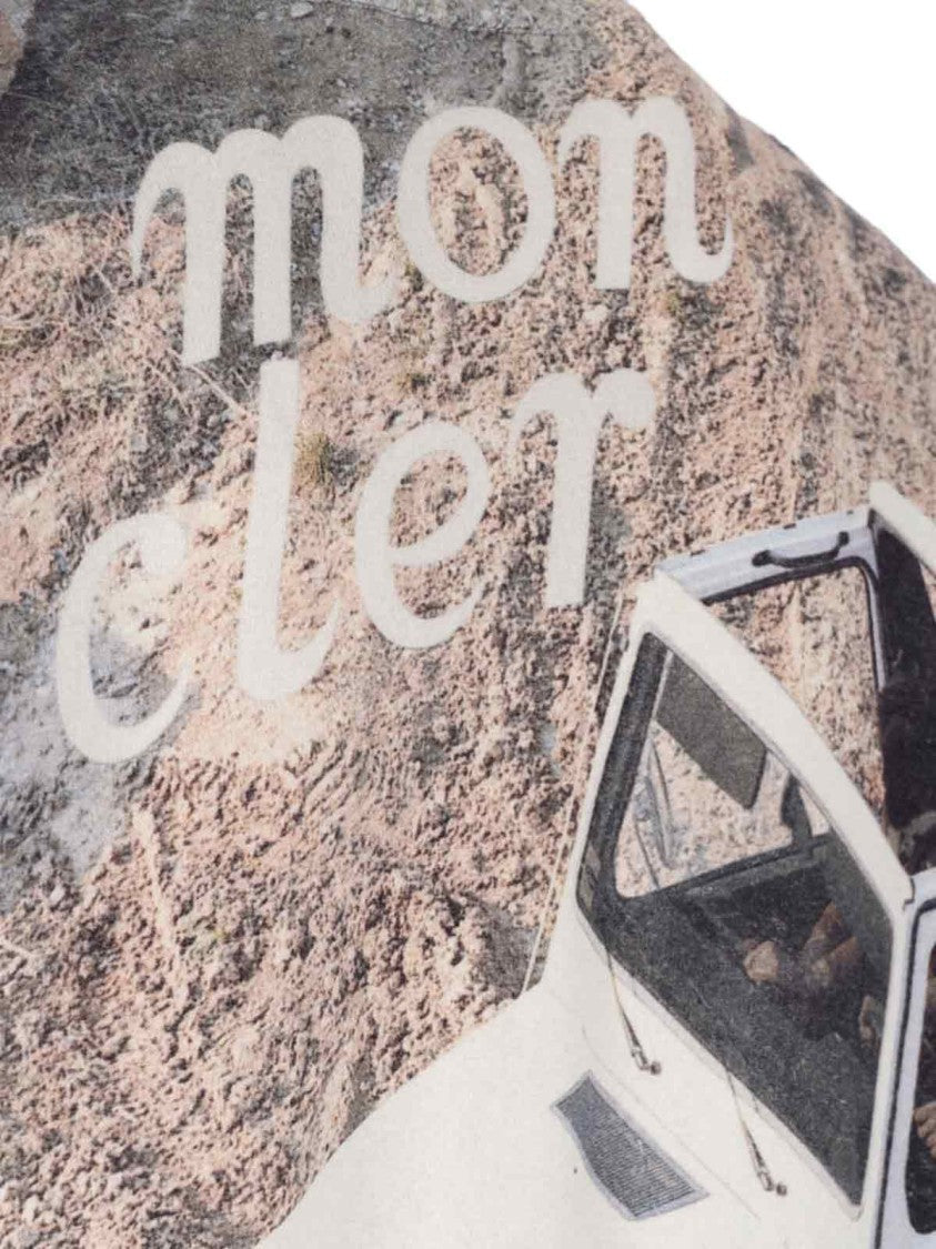 Moncler Genius Nigo Logo Crew Neck Sweatshirt, In White Cotton