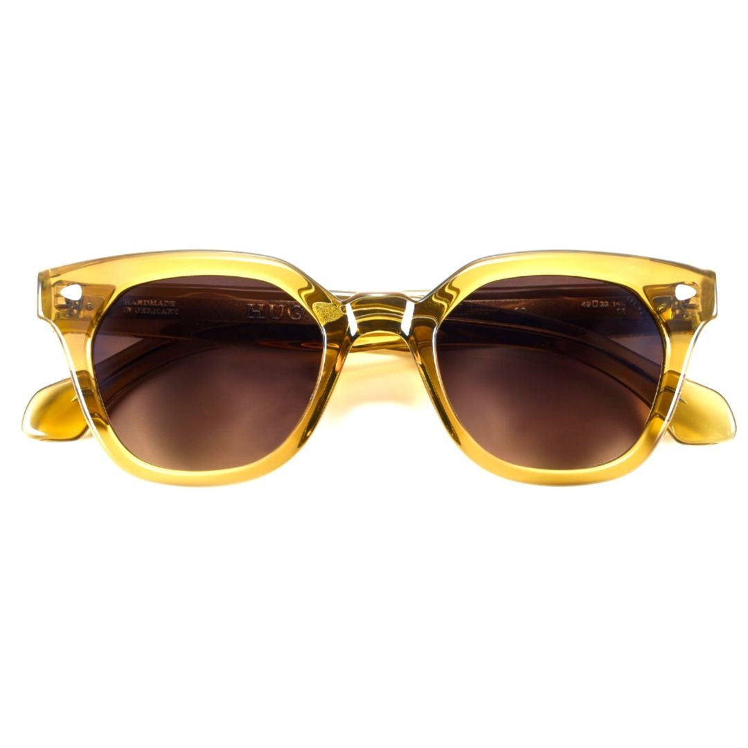 Hug Dixon Translucent Yellow Acetate Sunglasses With Gradient Lenses