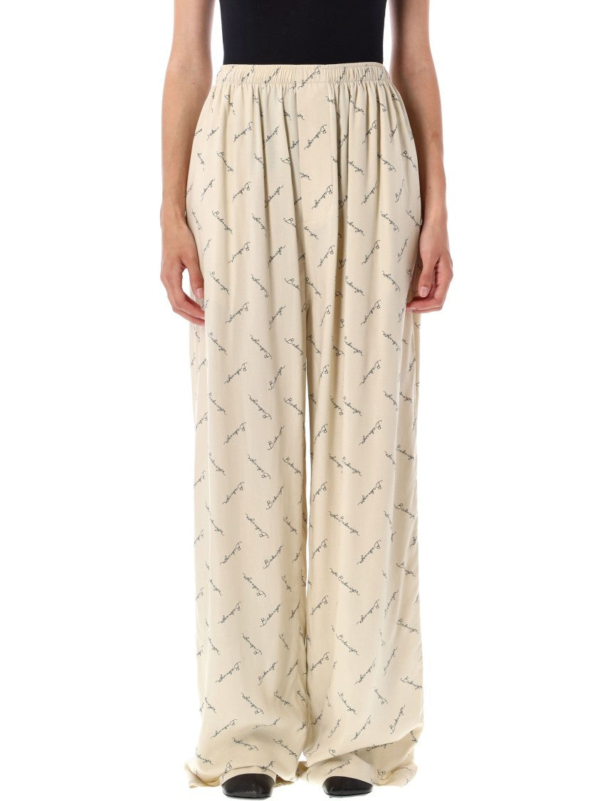 Balenciaga Logo Print Large Pyjama Pants