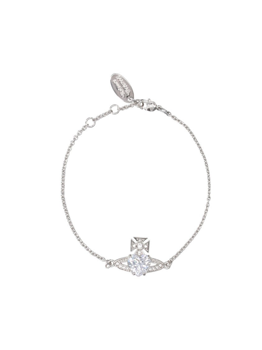 Vivienne Westwood Ariella Orb Silver-Plated Rhinestone Bracelet