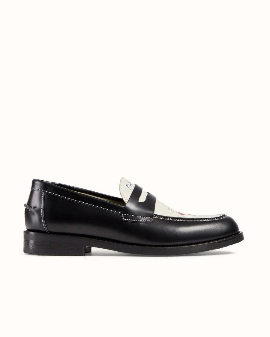 Duke + Dexter Cherry Digital Printed Nappa Leather Loafers