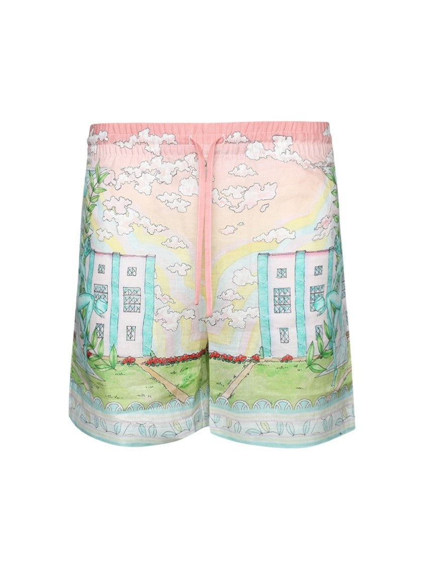 Casablanca Printed Drawstring Shorts