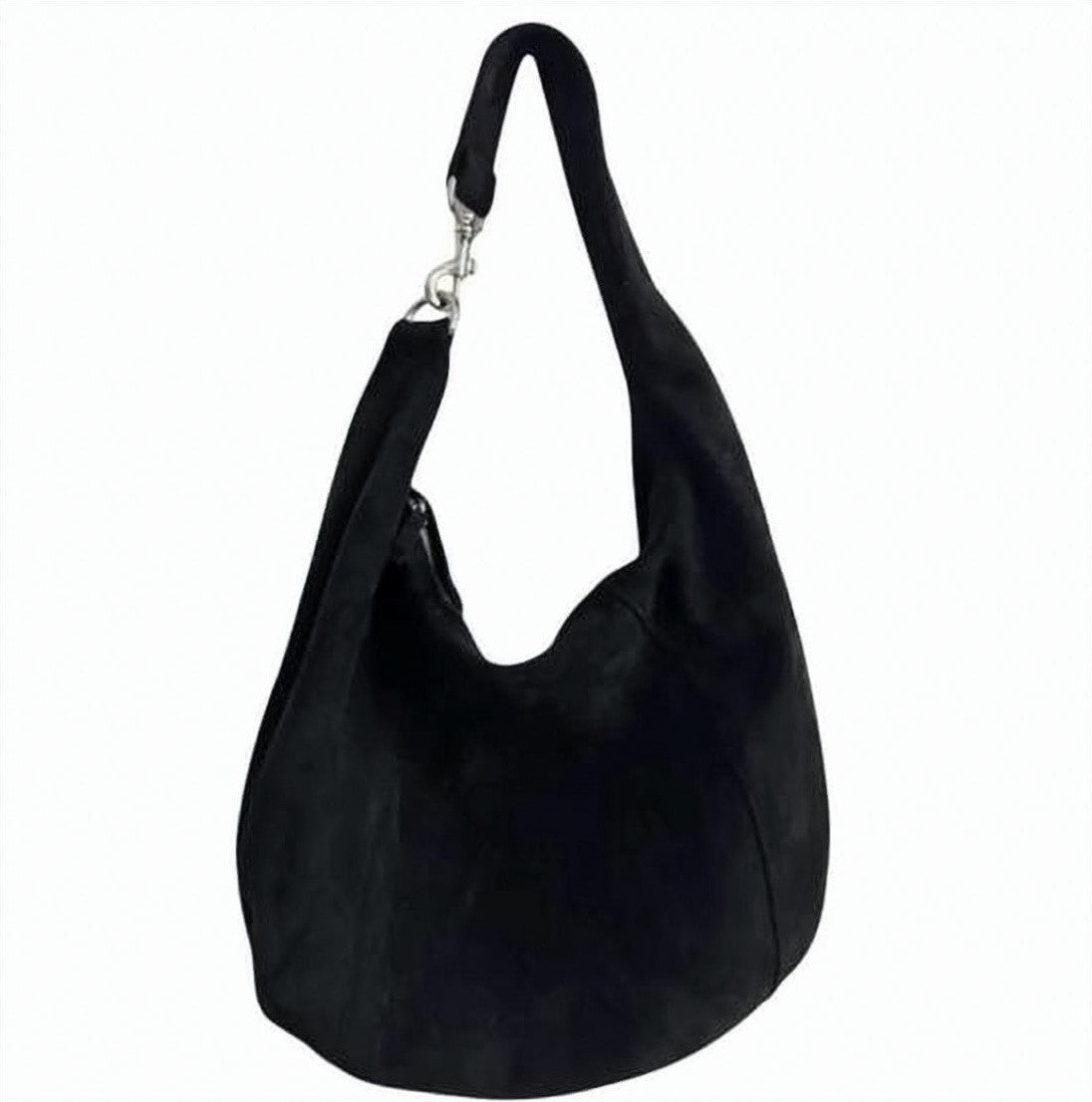 Gimaguas Crescent-Shaped Suede Shoulder Bag