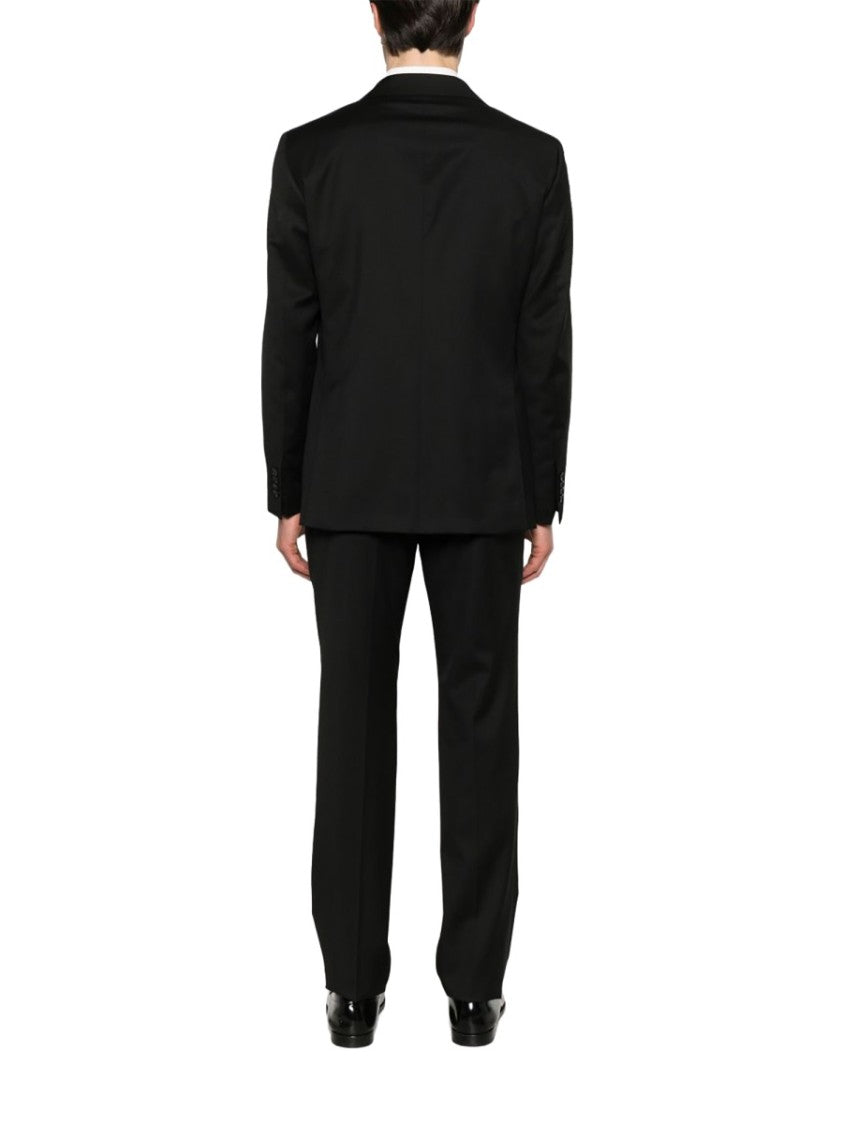 Tagliatore Neutrals Single-Breasted Wool Suit