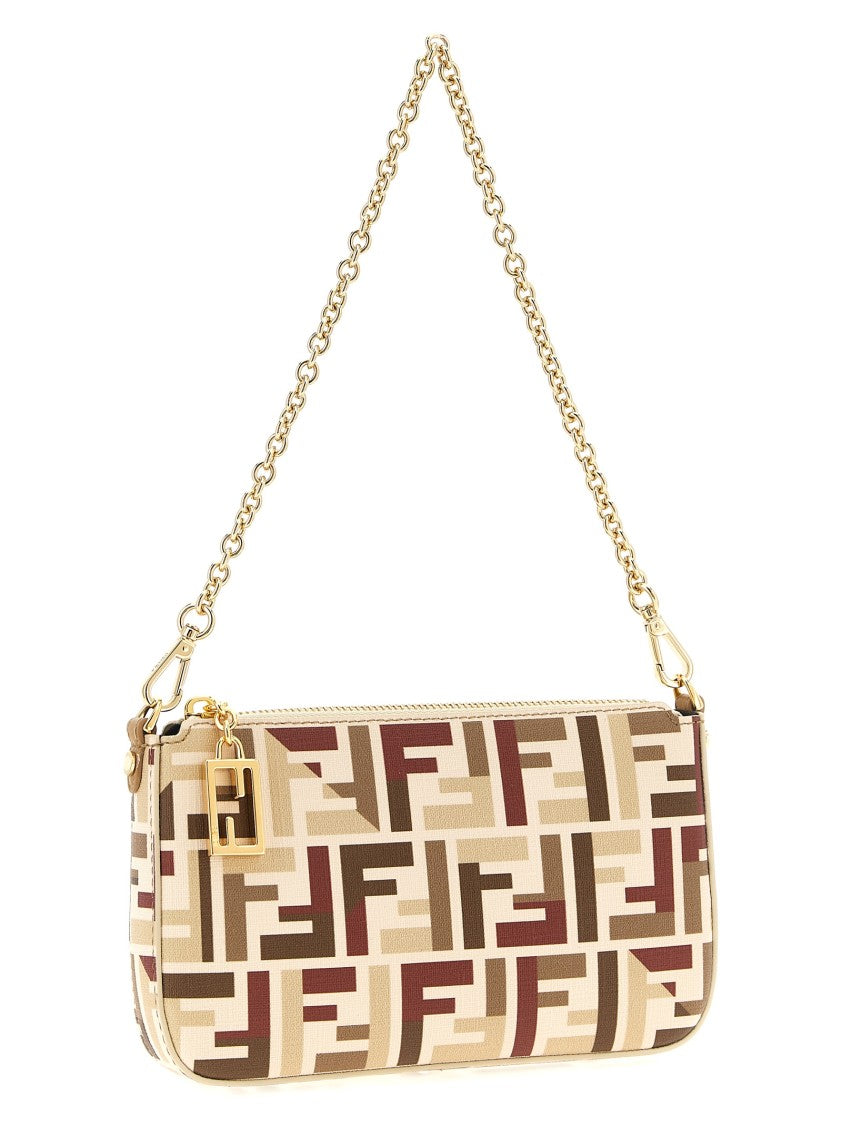 Fendi Baguette Fabric Pouch With Iconic Ff Pattern