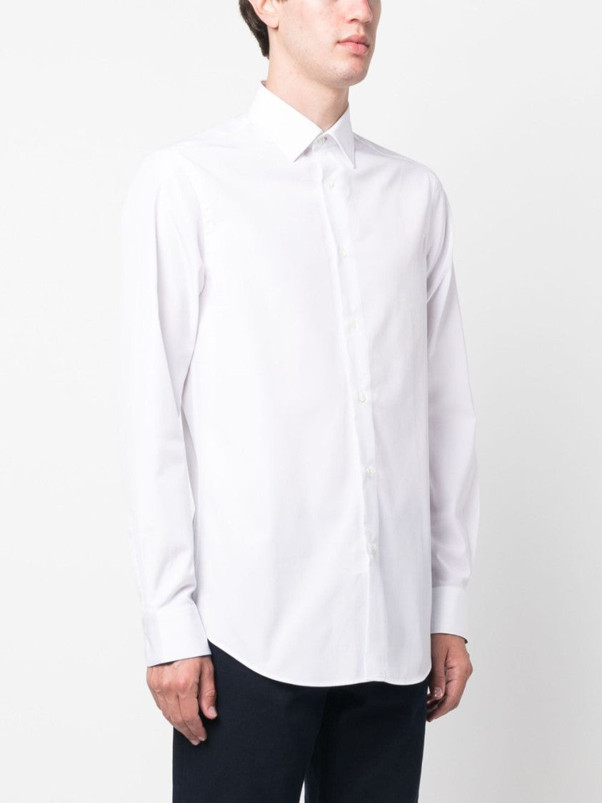 Paul Smith Slim Fit White Shirt With Artist Stripe Detailing