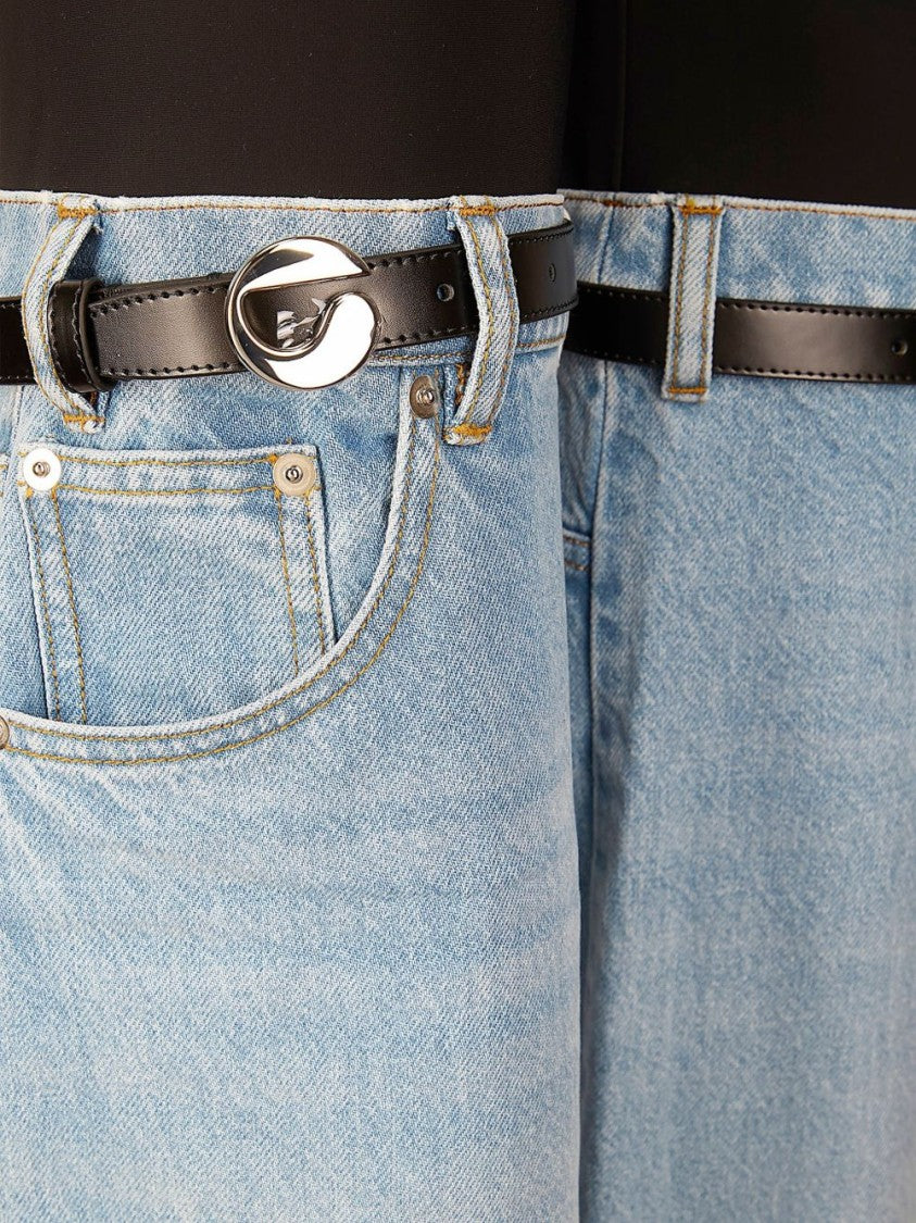 Coperni Straight Leg Pants With Denim Inserts
