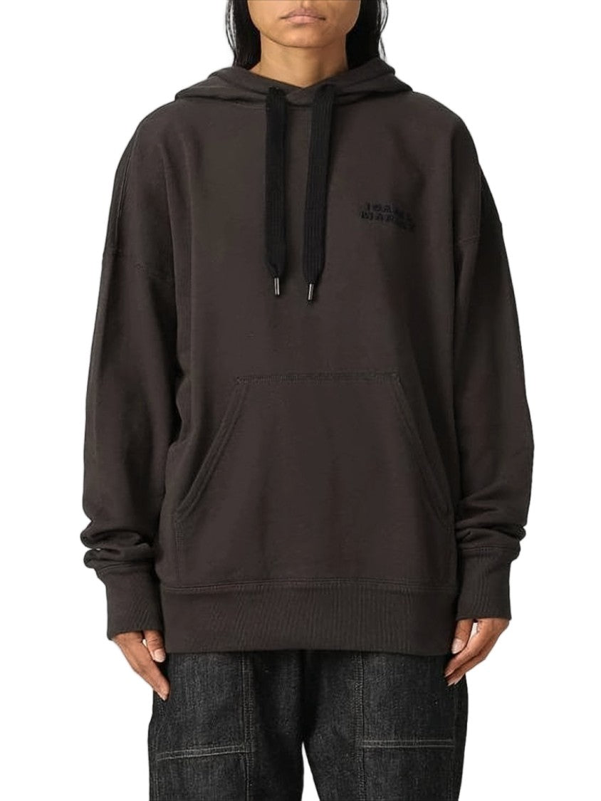 Isabel Marant Black Relaxed-Fit Hoodie With Kangaroo Pocket