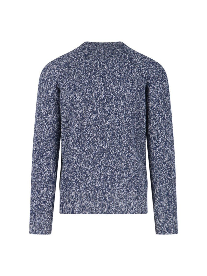 Drumohr Mélange Wool Sweater – Navy