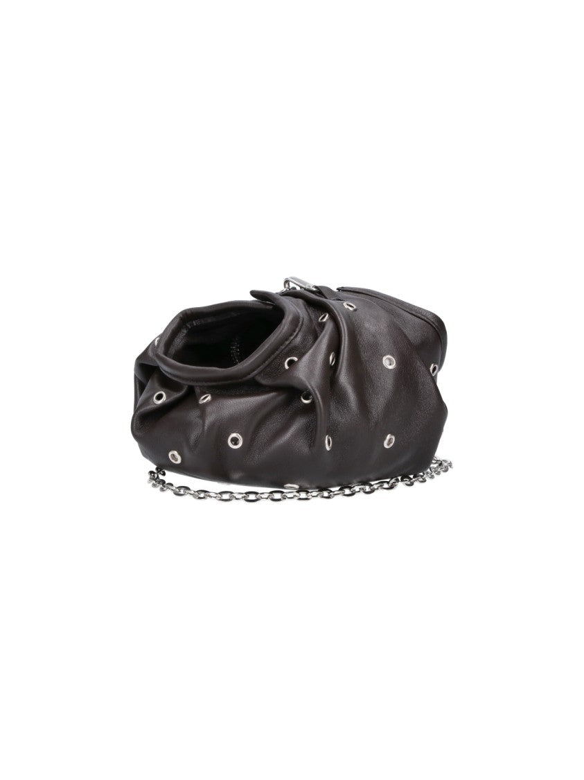 Gimaguas Brown Pulsera Slouchy Eyelet Shoulder Bag