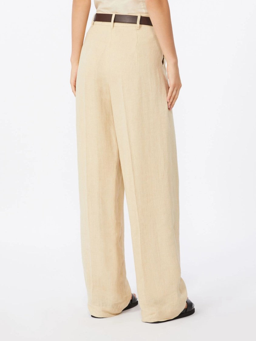 Max Mara Wide-Leg Trousers With High Waist And Pleated Front
