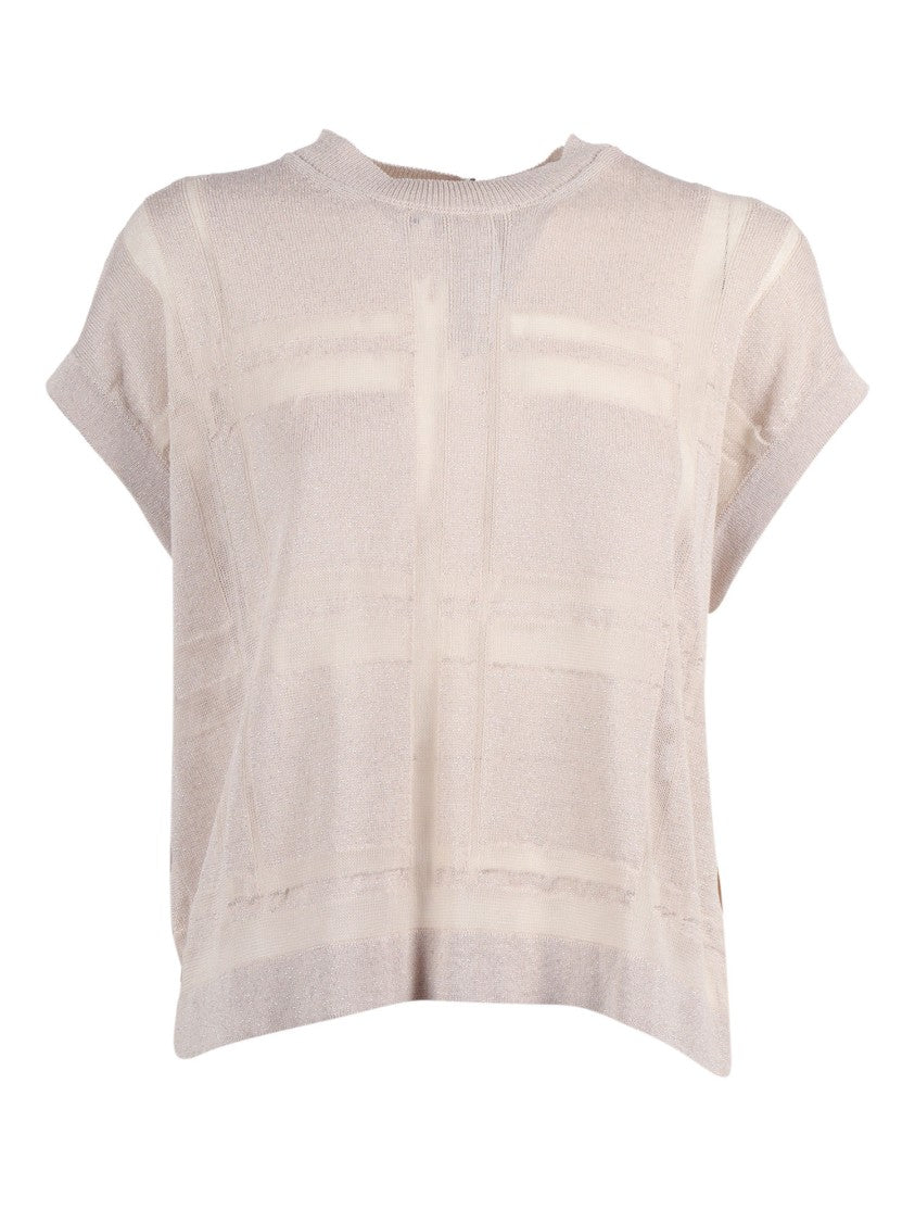 Peserico Textured Boxy Cropped Knitted Sweater