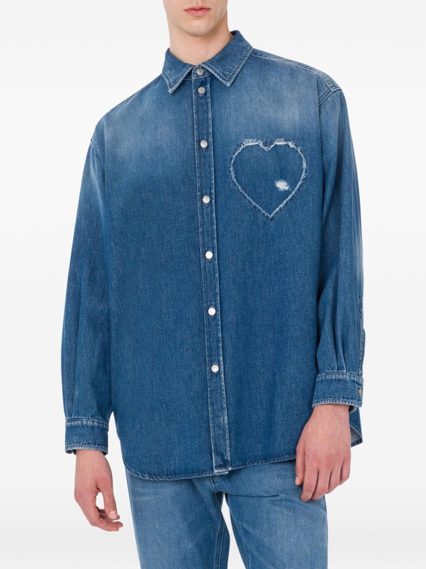 Moschino Silk And Nylon Blend Patterned Shirt