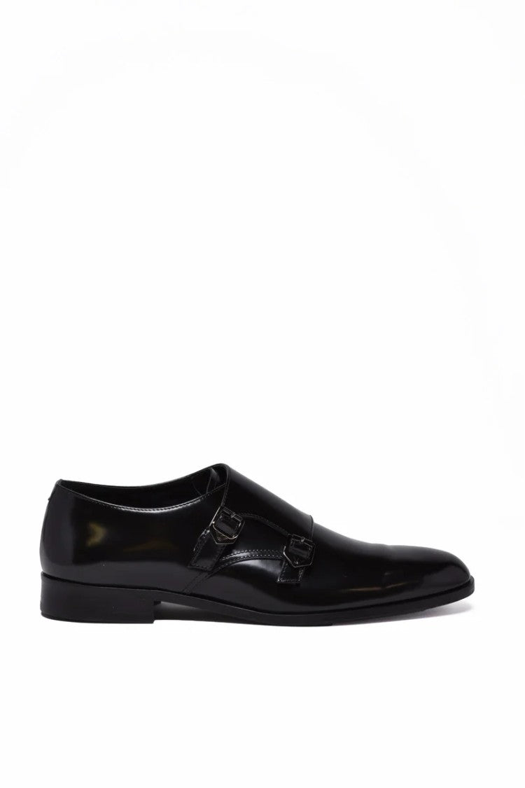 Emporio Armani Brushed Monkstrap - Black