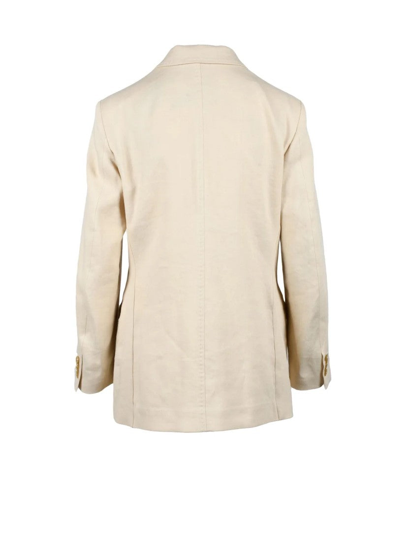 Bottega Martinese Beige Linen Viscose Jacket