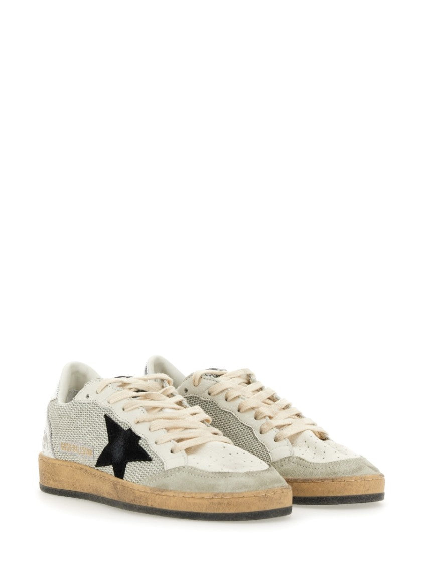 Golden Goose Ball Star Textured Mesh Suede Polyester-Blend Sneakers