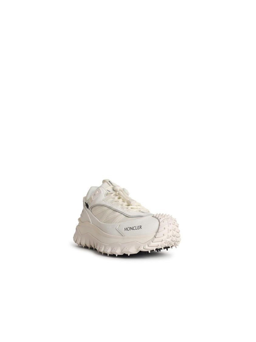 Moncler Trailgrip Gtx' White Leather Blend Sneakers