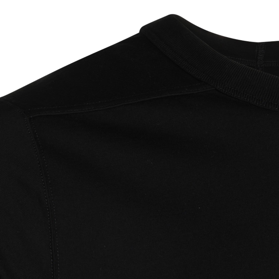 Rick Owens Black Cotton Minimalist Design T-Shirt