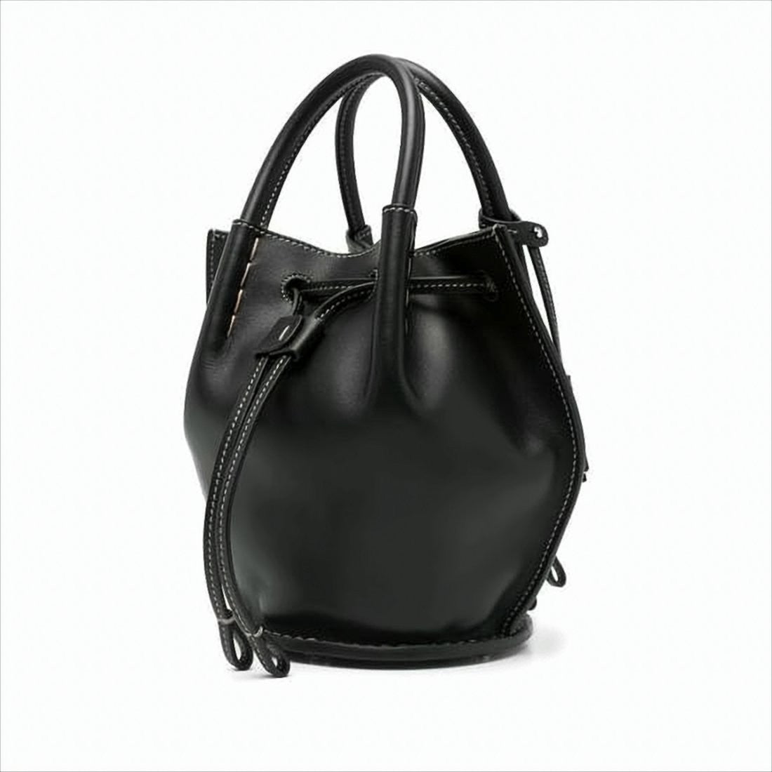 Tod's Structured Black Calf Leather Tote Bag