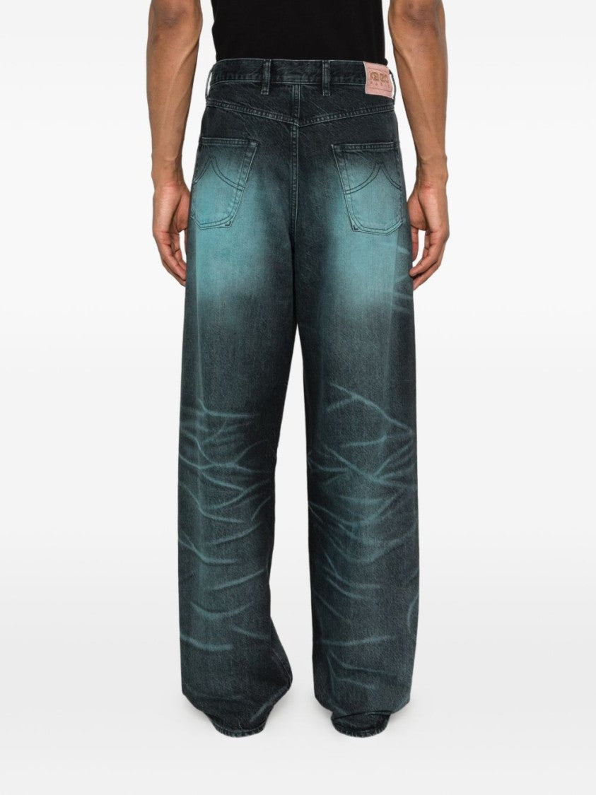 Kenzo Silk And Nylon Straight Leg Trousers