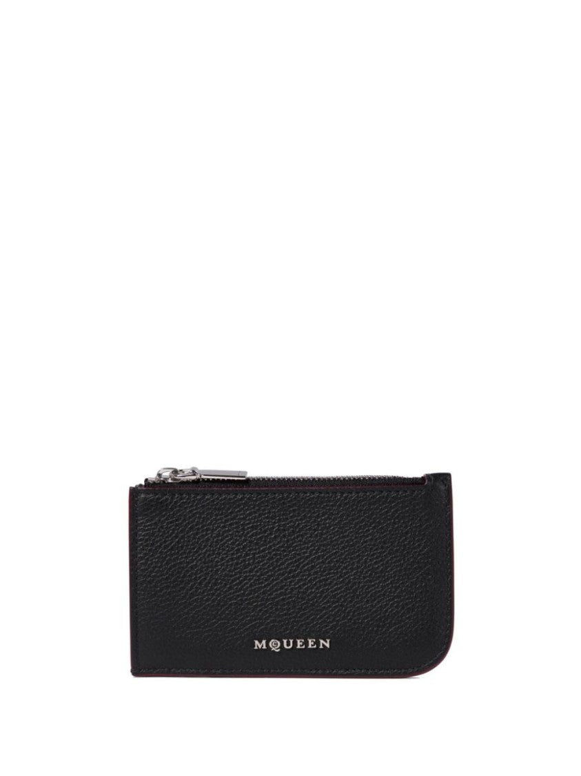 Alexander Mcqueen Black Calf Leather Wallet