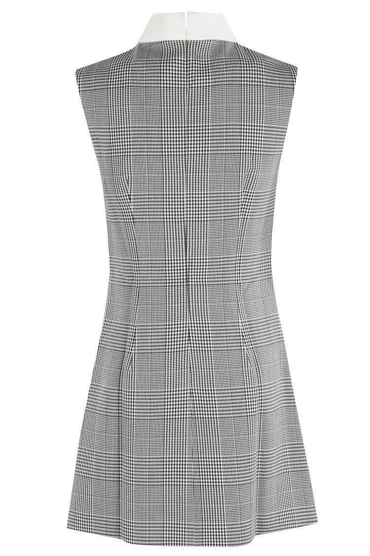 Self-Portrait Sleeveless Prince Of Wales Check Mini Dress