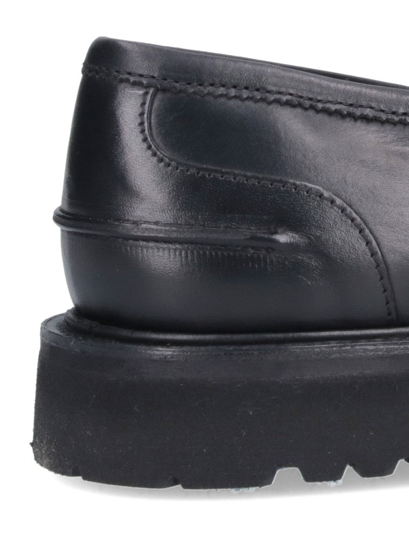 Tricker's James Black Leather Loafers