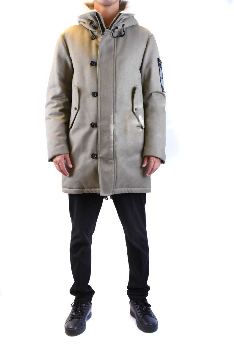 Peuterey Green Nylon Quilted Down Jacket