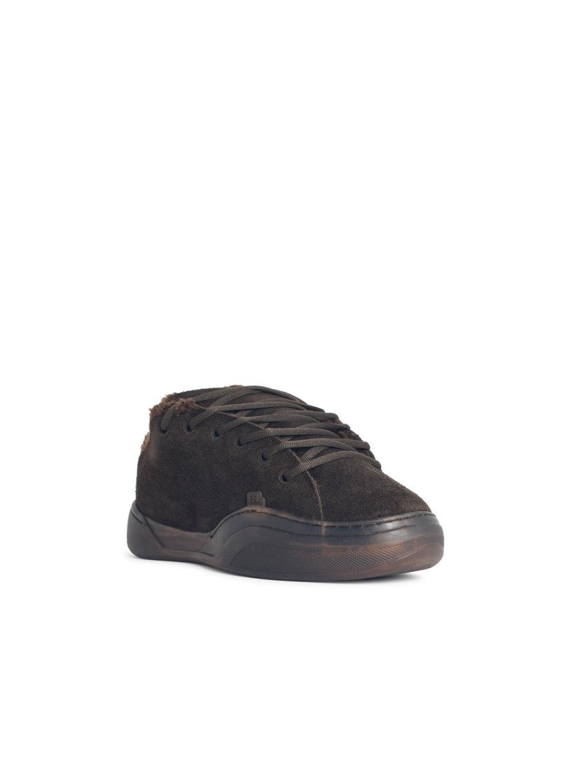 Erl 'Vamp' Muddy Leather Sneakers