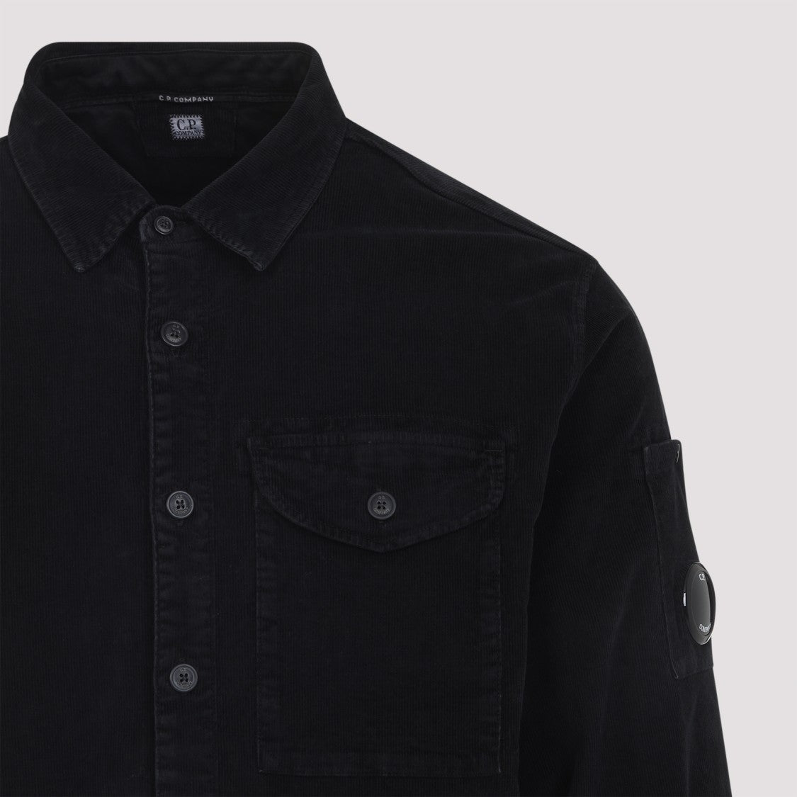 C.P. Company Ls Corduroy Black Cotton Shirt