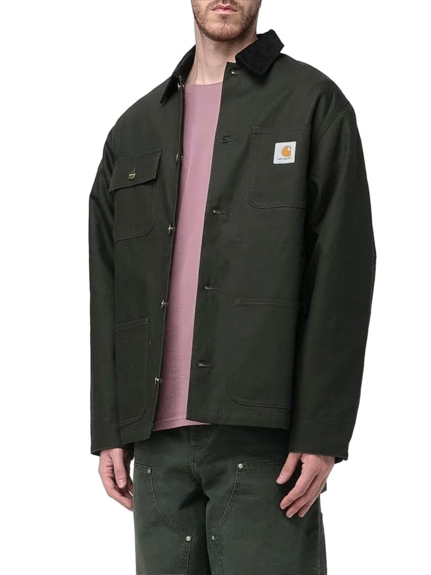 Carhartt Wip Boxy Dark Green Canvas Coat