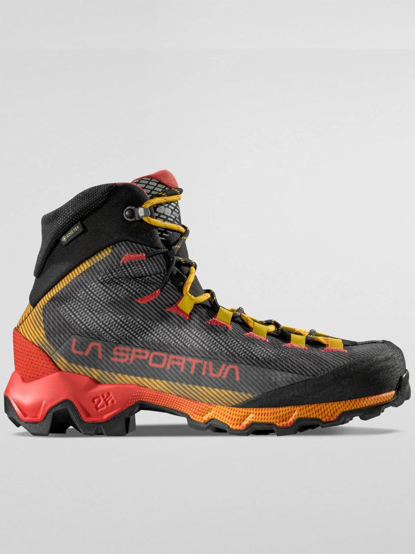 La Sportiva Black/Yellow Aequilibrium Hike High-Top Hiking Shoe